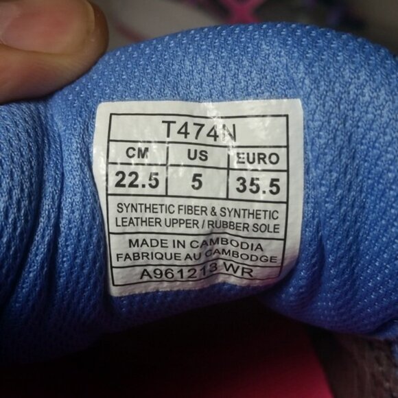 Asics Gel Contend 2 running sneakers gray pink size 5 athletic shoes - Picture 8 of 8